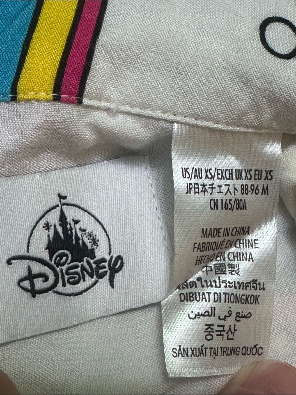 Disney Multicolor 2024 Character Print Shirt — White Base XS Girls Young size - Picture 3 of 7